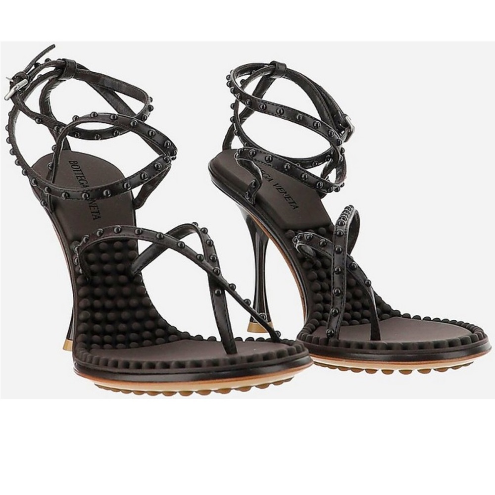 Bottega Veneta Brown Stud Sandals